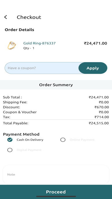 Aarchiev Gold Jewellery Store Screenshot