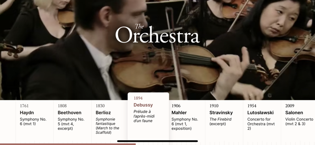 Screenshot van het orkest