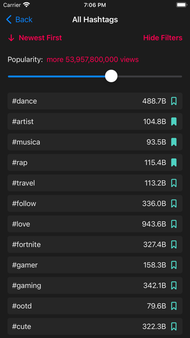 TikMaster: Hashtags and Trends Screenshot