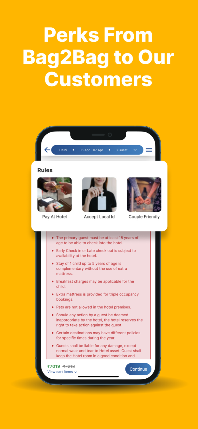 Bag2Bag - Hotel Booking App