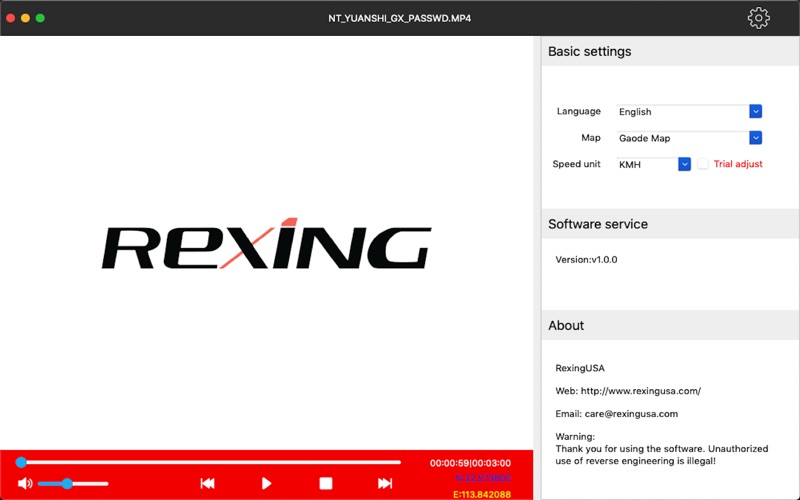 Screenshot #3 pour Rexing Gps Player