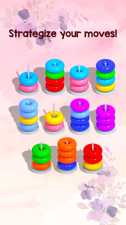 Color Hoop : Ring Sort ASMR 3D screenshot-6