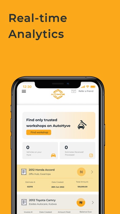 AutoHyve: Automotive Invoices Screenshot
