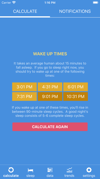 Sleep Calculator Pro Screenshot