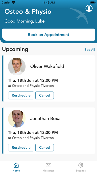 Osteo & Physio Screenshot