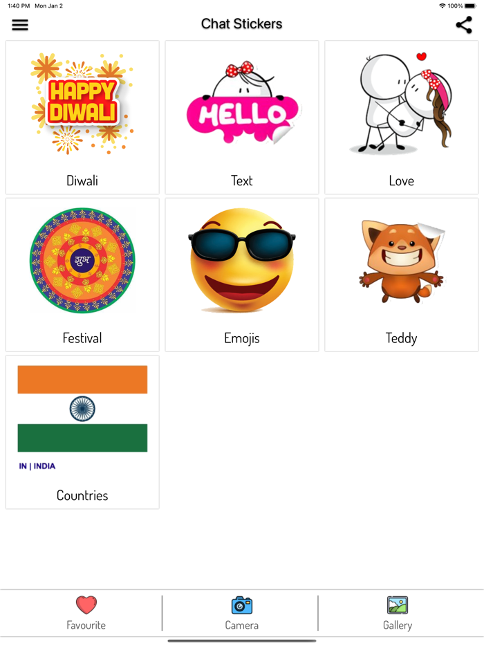 Chat Stickers App