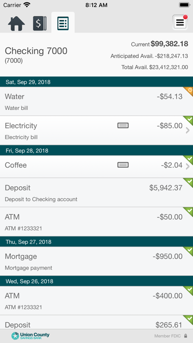 UCSB Mobile Business Banking Screenshot