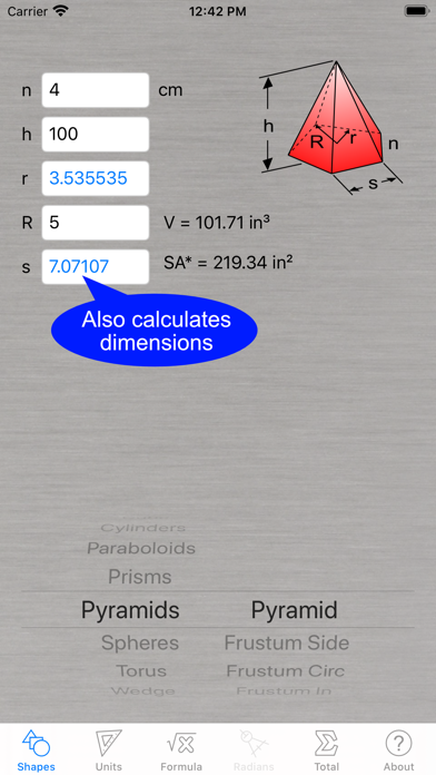 Volume Calculator Screenshot