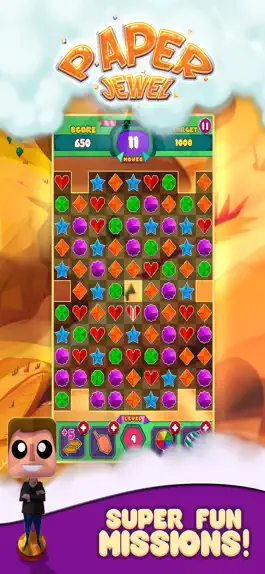 Game screenshot Paper Jewels Match 3 Game mod apk