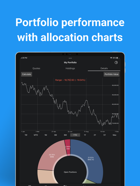 Screenshot #5 pour My Stocks Portfolio & Market