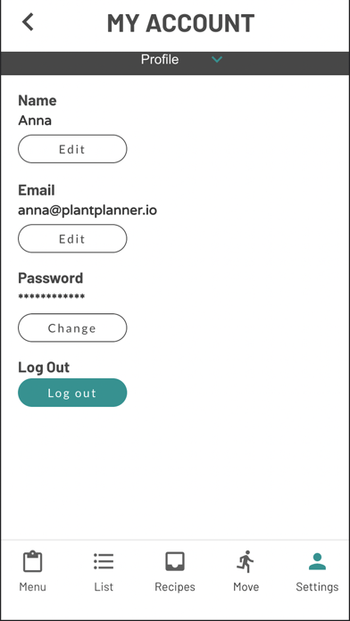 EatMoveRest Meal Planner Screenshot