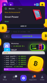 Bitcore: the Crypto idle game screenshot