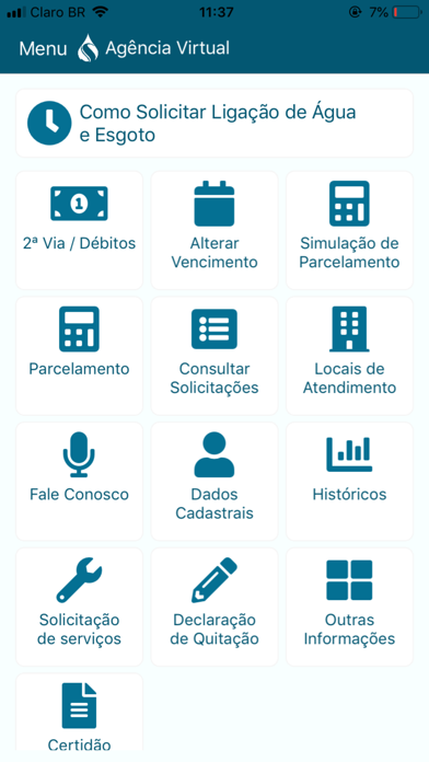 Agência Virtual - Sanesul Screenshot