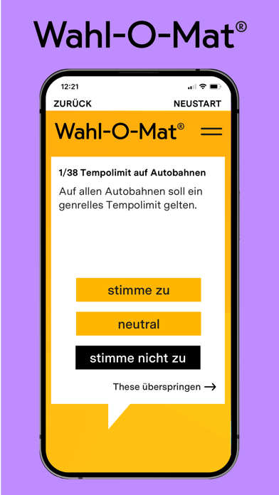 Wahl-O-Mat Screenshot