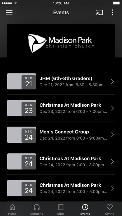 Madison Park Christian Church Screenshot