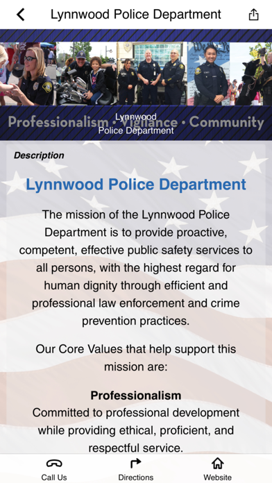 Lynnwood Police Department Screenshot