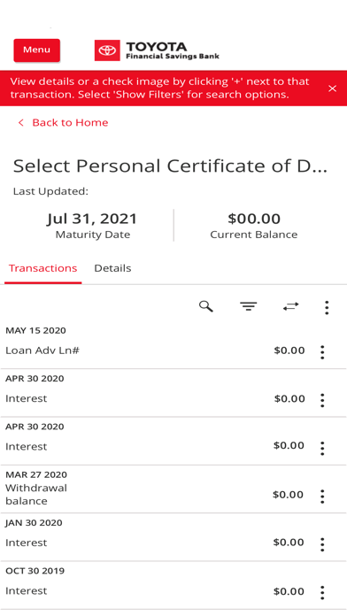 Toyota Bank - US Screenshot