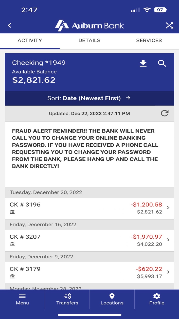 iPhone screenshot
