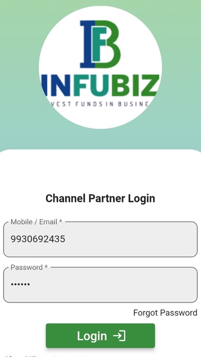 Infubiz Channel Partner Screenshot