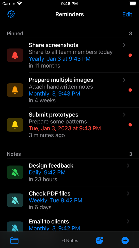 #6. Reminder Notes Widget - Alarm (iOS) بواسطة: FugaPiyo Inc.
