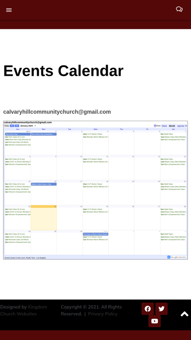 Calvary Hill Community Church Screenshot