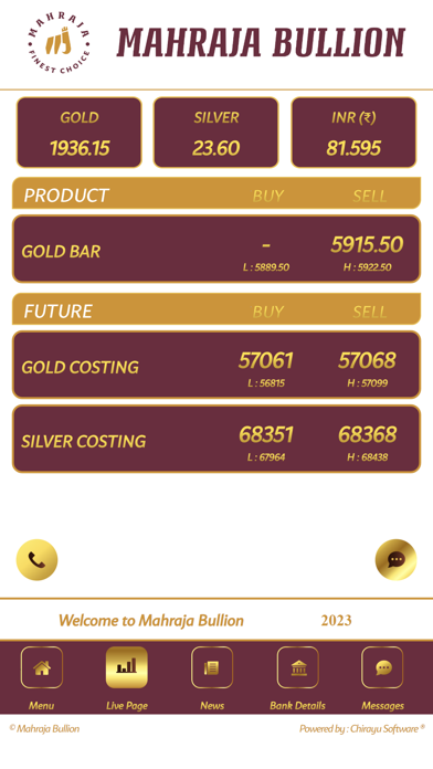 Mahraja Bullion Screenshot