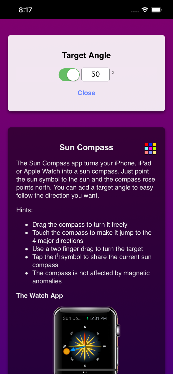 Sun Compass App