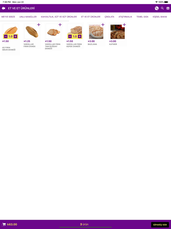 KAPMAR - Market Sipariş