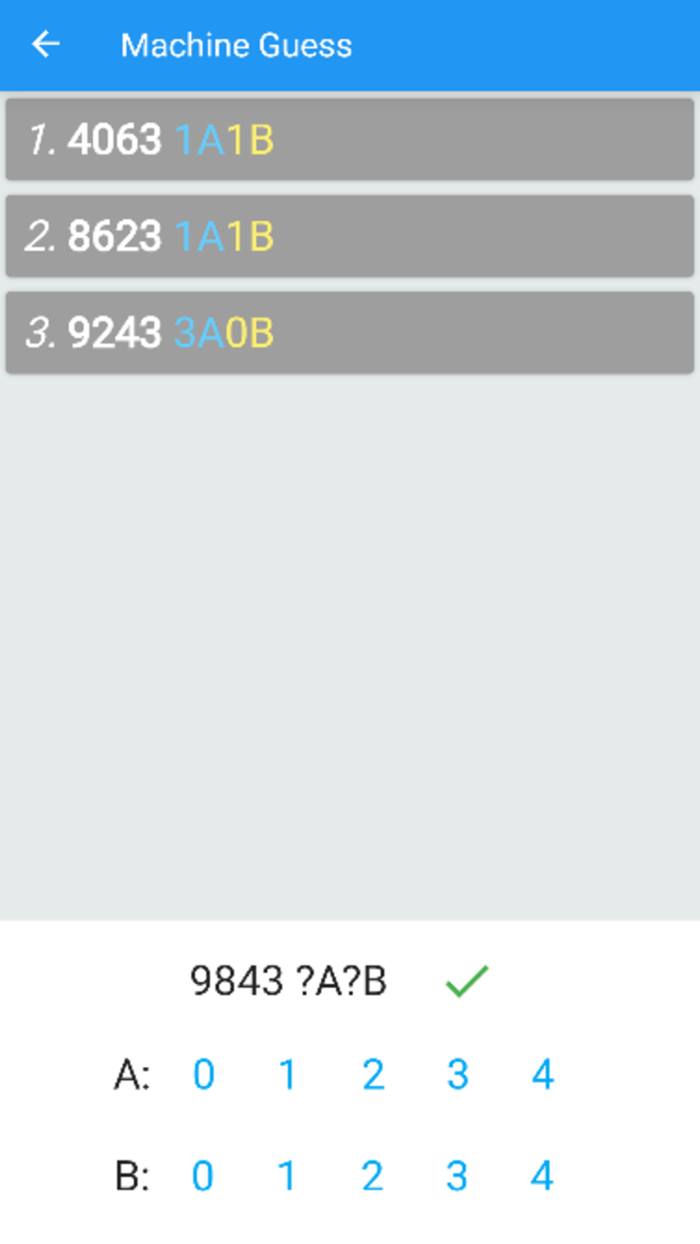 1A2B Guess the Number