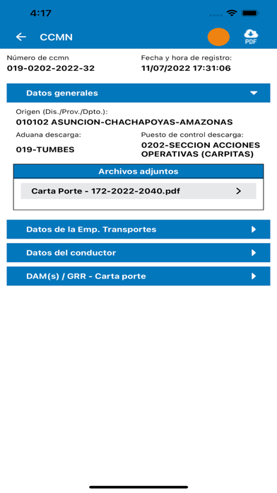 APP Operador Comercio Exterior Screenshot