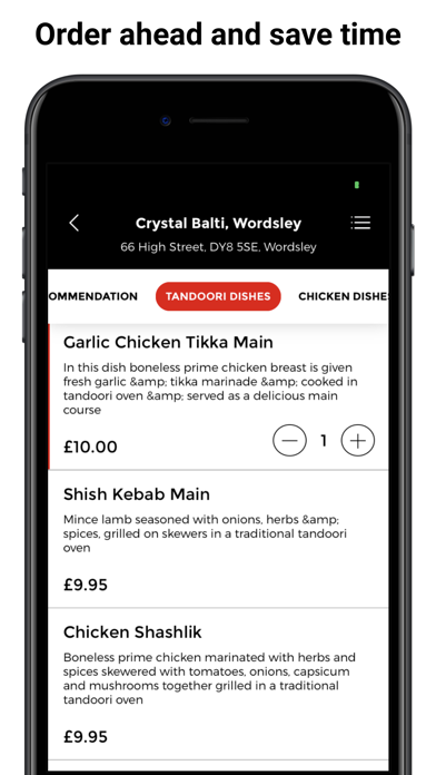 Crystal Balti, Wordsley App Screenshot