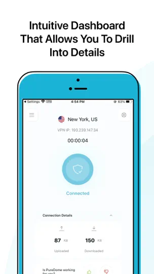 Capture d'écran de PureDome: Zero Trust Security sur iPhone 2