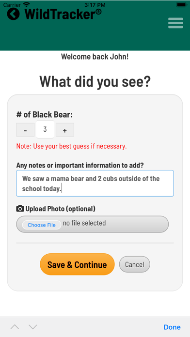 WildTracker Screenshot