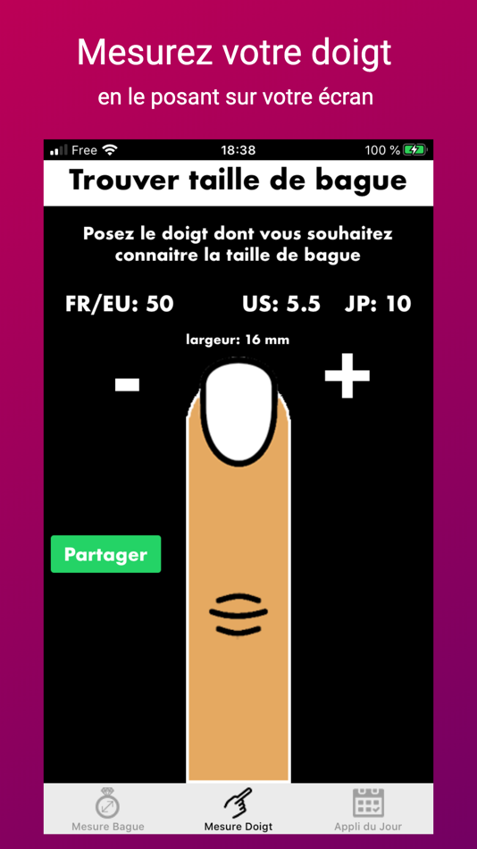 #2. Find ring size - Ring sizer (iOS) Podle: P. UNG