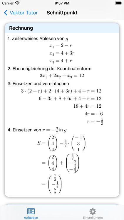 Vektor Tutor: 3D Rechner