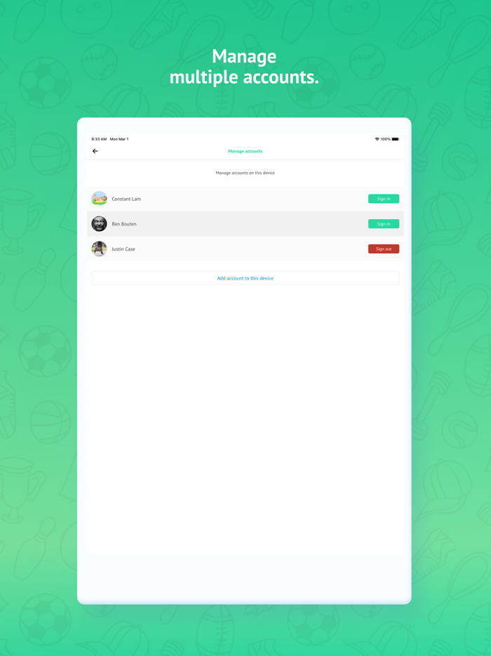 Teamy for sports teams