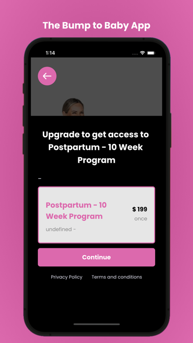 Bump to Baby Premium Program Screenshot