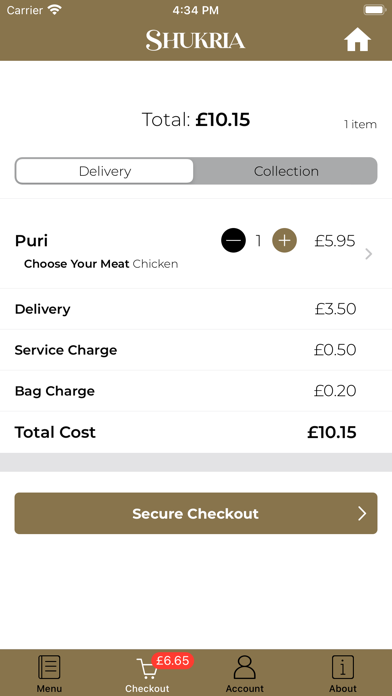 Shukria Indian Cuisine Screenshot