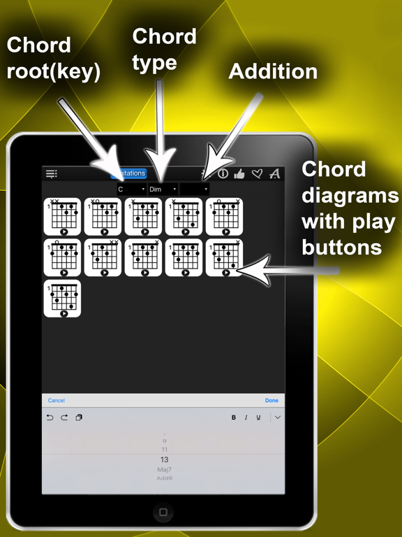Chords Compass Lite iPad screenshot 4 - Music app