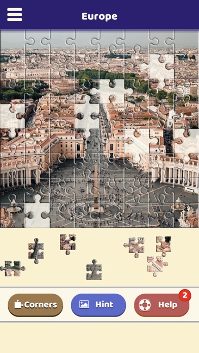 Europe Destinations Puzzle Screenshot