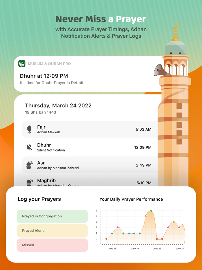 Muslim and Quran Islam Azan