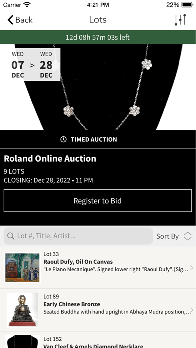 Roland Auctions Screenshot