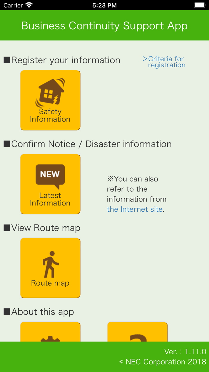 OneNEC BC Support App