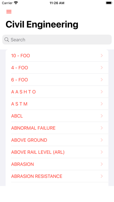 Civil Engineering Dictionary _ Screenshot