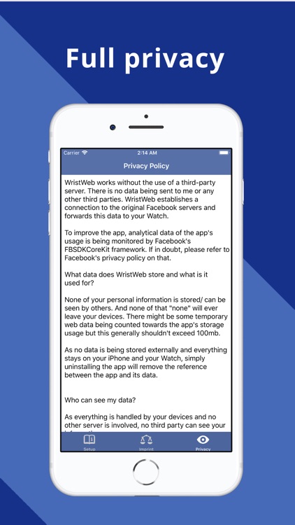 WristWeb for Facebook screenshot-3