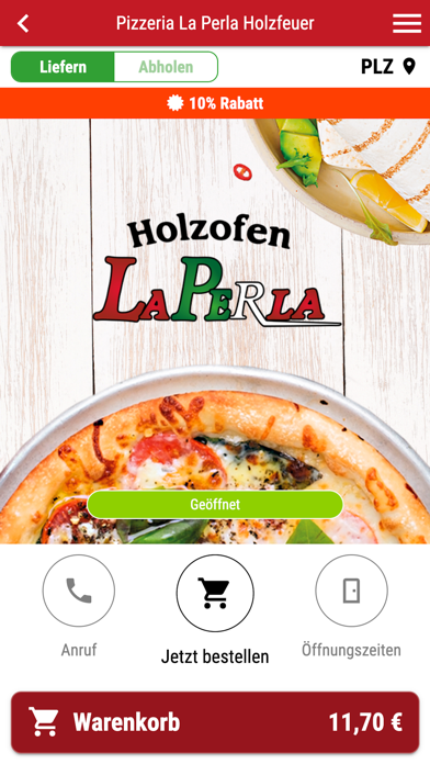 Pizzeria La Perla Holzfeuer Screenshot
