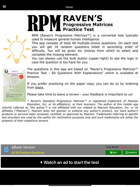 Screenshot #4 pour RPM Practice IQ and Brain Test