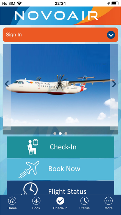 NOVOAIR Screenshot