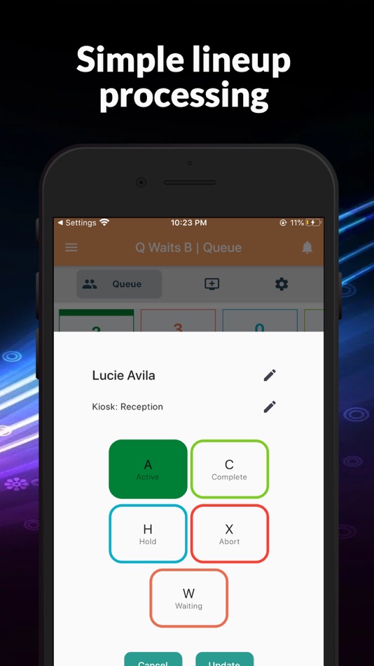 #3. Q Waits B: virtual queue mgmt (iOS) 由: Boolean Array