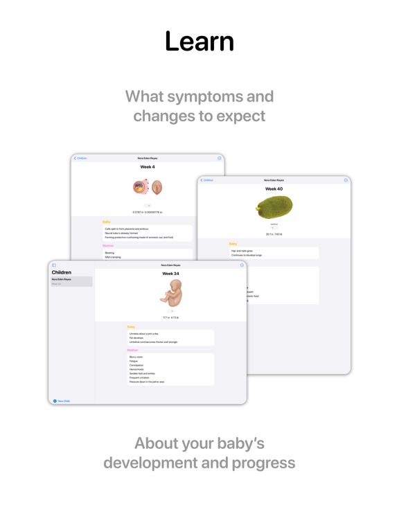 Baby Steps - Pregnancy & Baby iPad screenshot 4 - Medical app